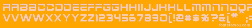2015Cruiser-Schriftart – Rosa Schriften auf orangefarbenem Hintergrund