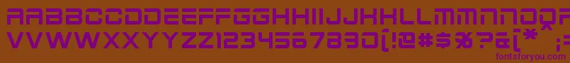 2015Cruiser Font – Purple Fonts on Brown Background