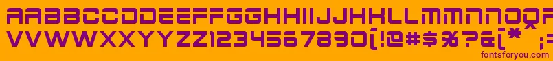 2015Cruiser Font – Purple Fonts on Orange Background