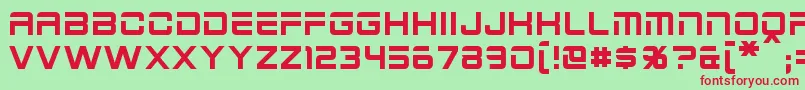 フォント2015Cruiser – 赤い文字の緑の背景