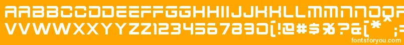 2015Cruiser Font – White Fonts on Orange Background