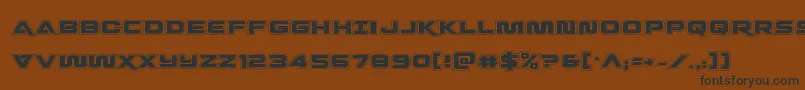 Quarkstormacad Font – Black Fonts on Brown Background
