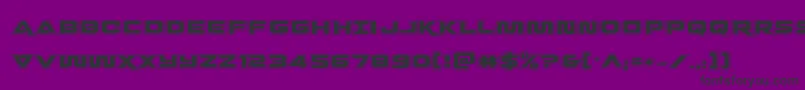 Czcionka Quarkstormacad – czarne czcionki na fioletowym tle