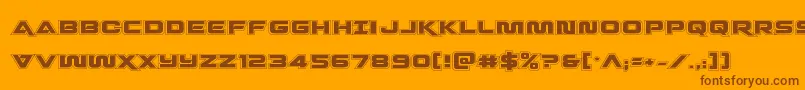 Quarkstormacad Font – Brown Fonts on Orange Background