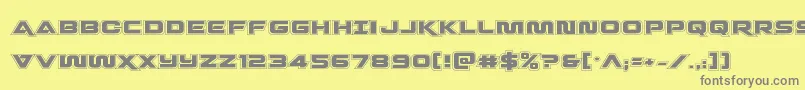 Quarkstormacad Font – Gray Fonts on Yellow Background