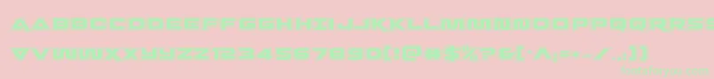 Quarkstormacad Font – Green Fonts on Pink Background