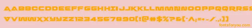 Quarkstormacad Font – Orange Fonts on Pink Background