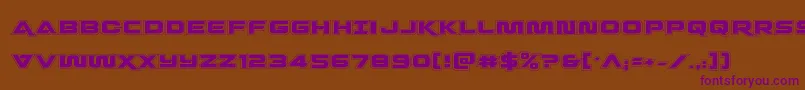 Quarkstormacad Font – Purple Fonts on Brown Background