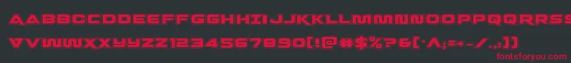 Quarkstormacad Font – Red Fonts on Black Background