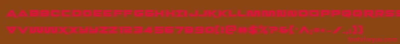 Quarkstormacad Font – Red Fonts on Brown Background