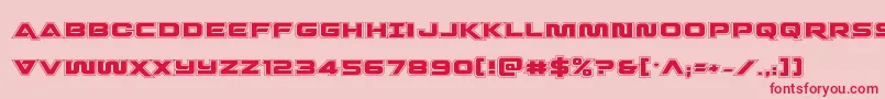Quarkstormacad Font – Red Fonts on Pink Background