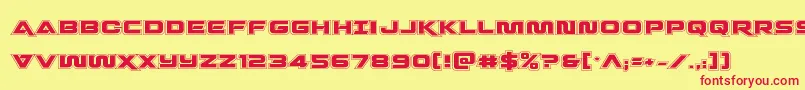 Quarkstormacad Font – Red Fonts on Yellow Background