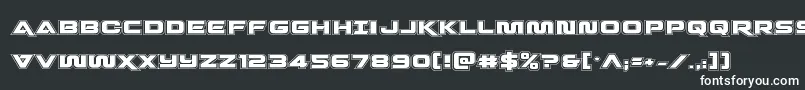 Шрифт Quarkstormacad – белые шрифты на чёрном фоне