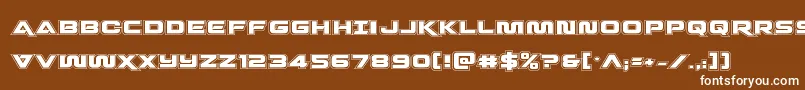 Quarkstormacad Font – White Fonts on Brown Background