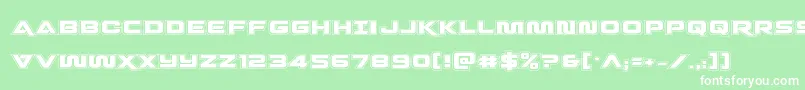 Quarkstormacad Font – White Fonts on Green Background