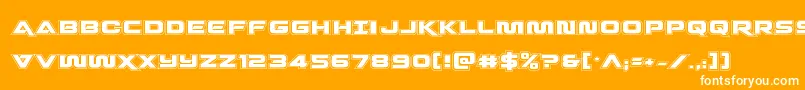 Quarkstormacad Font – White Fonts on Orange Background