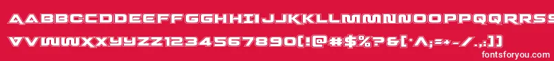 Quarkstormacad Font – White Fonts on Red Background