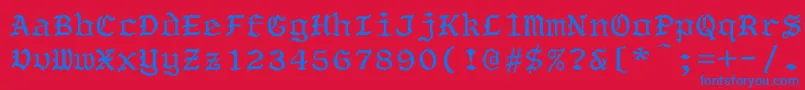 OldeworldBoldWd Font – Blue Fonts on Red Background