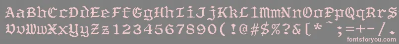 OldeworldBoldWd Font – Pink Fonts on Gray Background