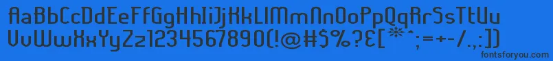 Ladyiex Font – Black Fonts on Blue Background