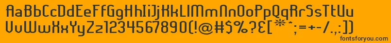 Ladyiex Font – Black Fonts on Orange Background