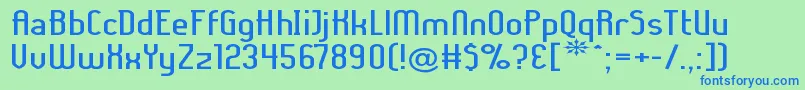 Ladyiex Font – Blue Fonts on Green Background