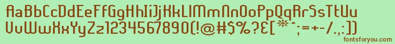 Ladyiex Font – Brown Fonts on Green Background