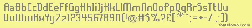 Ladyiex Font – Gray Fonts on Yellow Background