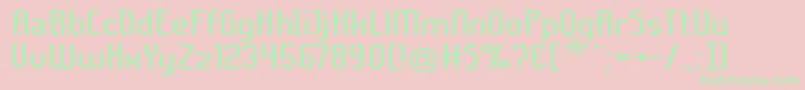 Ladyiex Font – Green Fonts on Pink Background