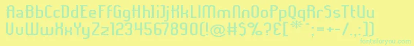 Ladyiex Font – Green Fonts on Yellow Background
