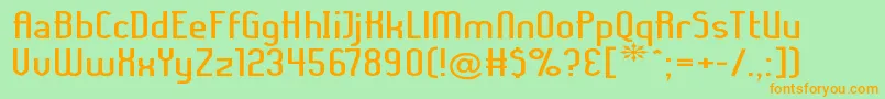 Ladyiex Font – Orange Fonts on Green Background