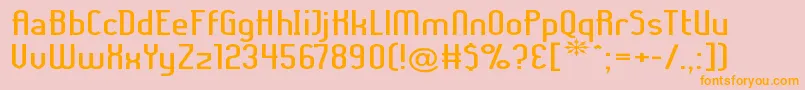 Ladyiex Font – Orange Fonts on Pink Background