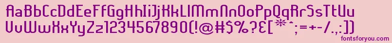 Ladyiex-fontti – violetit fontit vaaleanpunaisella taustalla