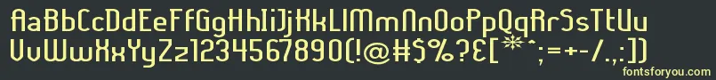 Ladyiex Font – Yellow Fonts on Black Background