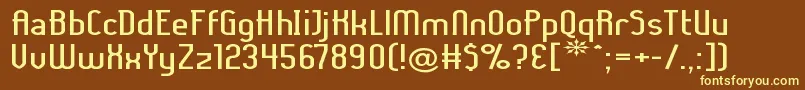 Ladyiex Font – Yellow Fonts on Brown Background