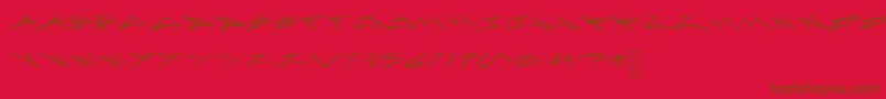 ArtoxicationStretch Font – Brown Fonts on Red Background