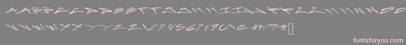 ArtoxicationStretch-Schriftart – Rosa Schriften auf grauem Hintergrund