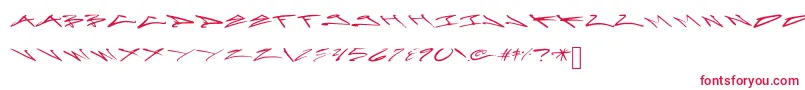 ArtoxicationStretch Font – Red Fonts on White Background