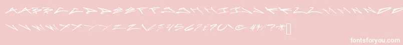 ArtoxicationStretch Font – White Fonts on Pink Background