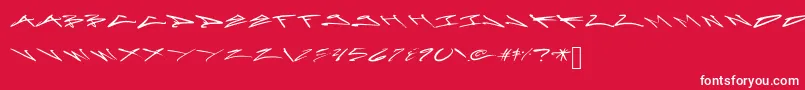 ArtoxicationStretch Font – White Fonts on Red Background