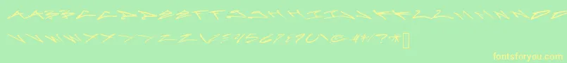 Police ArtoxicationStretch – polices jaunes sur fond vert