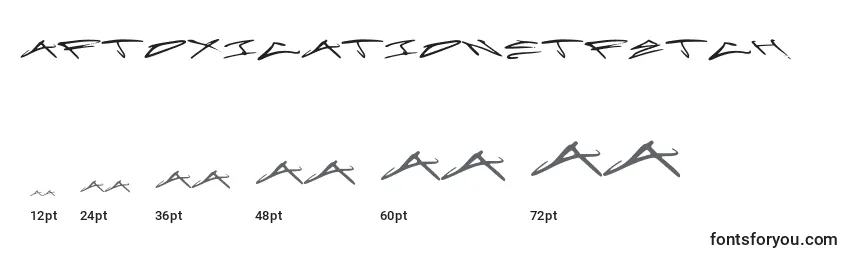 Размеры шрифта ArtoxicationStretch