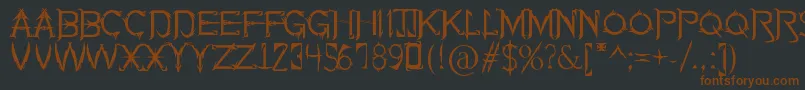 Шрифт SoulOfHolitterAlternative – коричневые шрифты на чёрном фоне