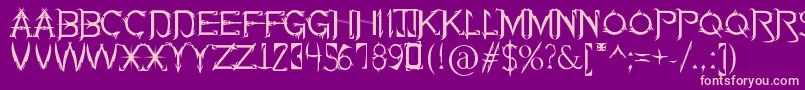SoulOfHolitterAlternative Font – Pink Fonts on Purple Background