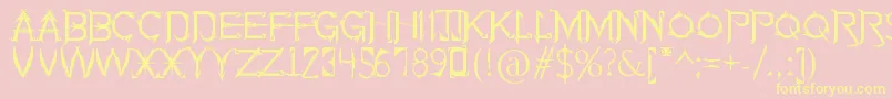 SoulOfHolitterAlternative Font – Yellow Fonts on Pink Background