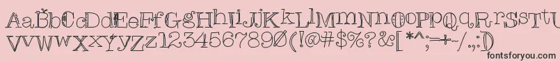 Christinasfont Font – Black Fonts on Pink Background