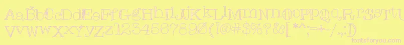 Christinasfont Font – Pink Fonts on Yellow Background