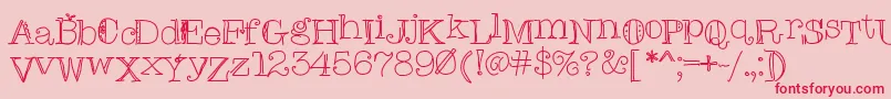Christinasfont Font – Red Fonts on Pink Background
