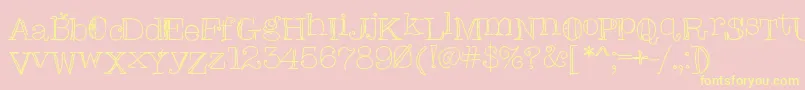 Christinasfont Font – Yellow Fonts on Pink Background