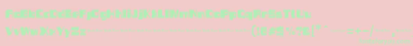 Sinema Font – Green Fonts on Pink Background